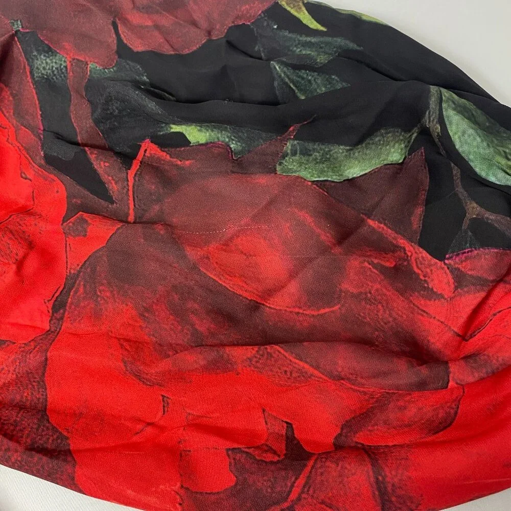 Alice + Olivia Clarissa Maxi Dress 2 in Peony Petals Bright Ruby NWT $695 - Picture 14 of 16